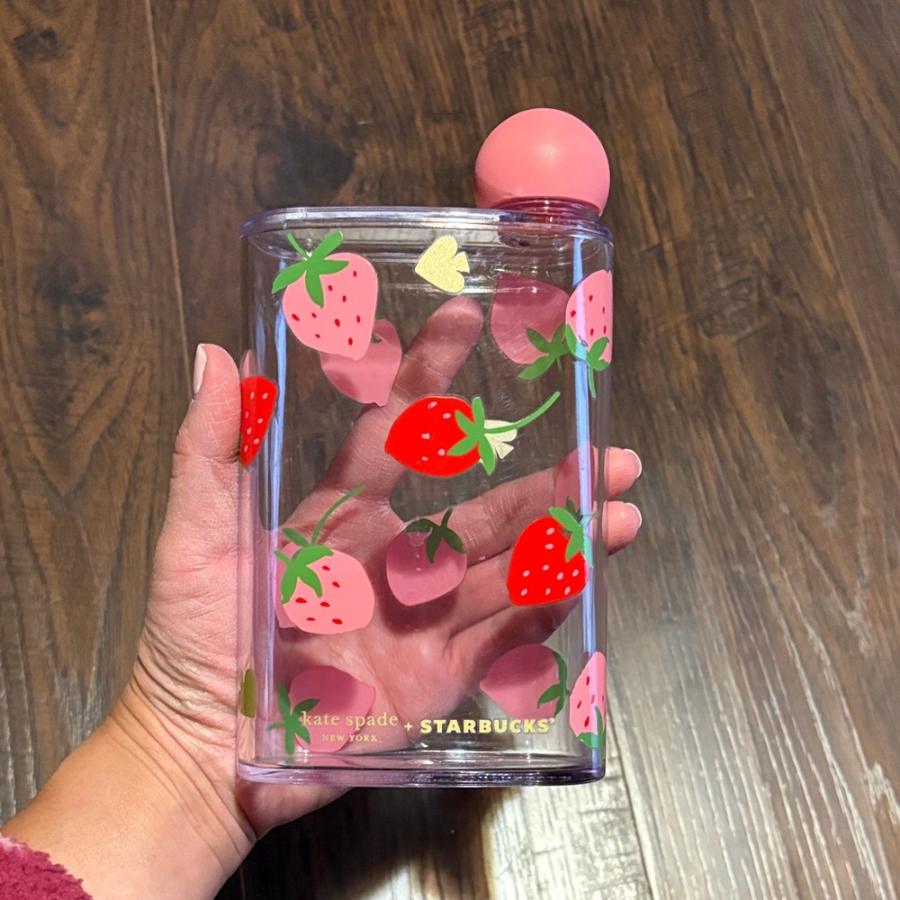 Kate Spade x Starbucks Strawberry waterbottle